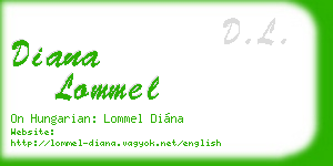 diana lommel business card